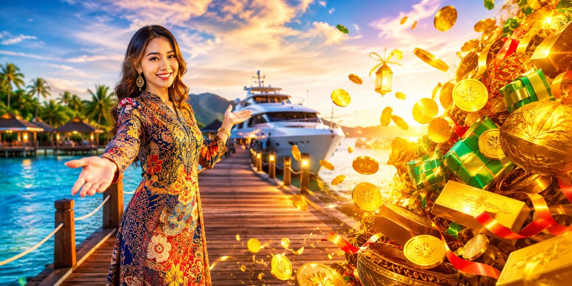 Suasana hiburan kasino bergaya batik di Sabah Malaysia